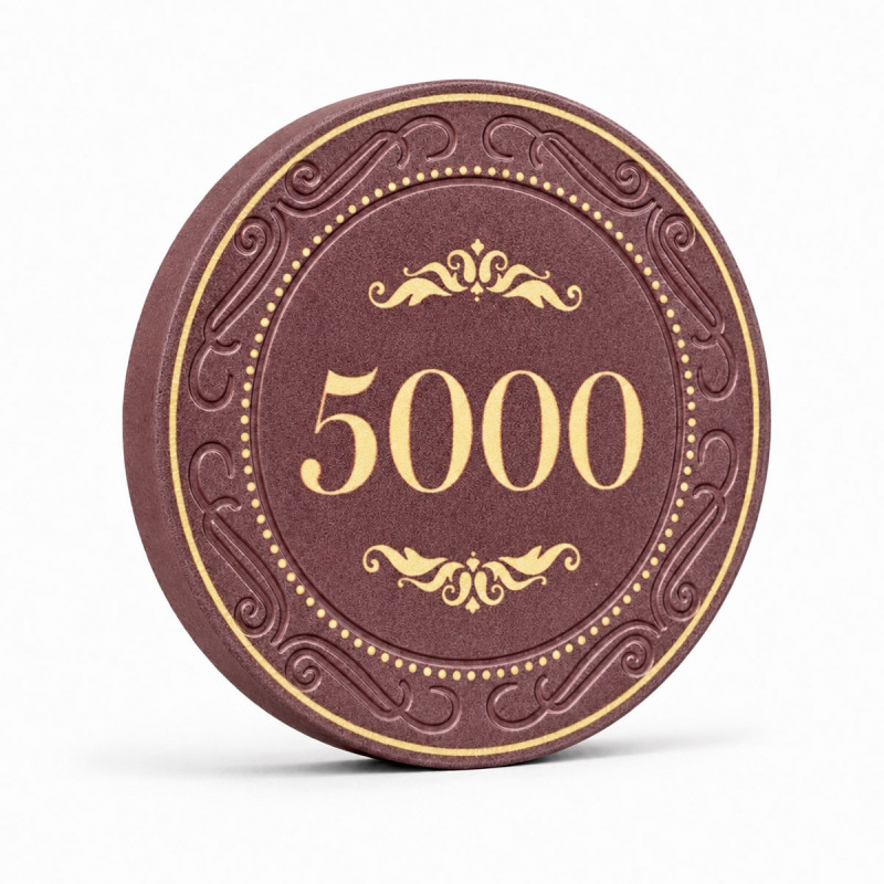 Żeton do pokera "CROWN OF LAUREL - 5000" - ceramiczny - 10g - sprzedawany na sztuki