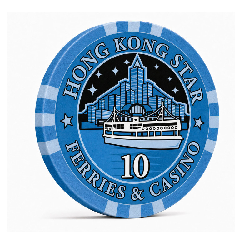 Ficha de póker "HONG KONG STAR 10" - de cerámica - 10g
