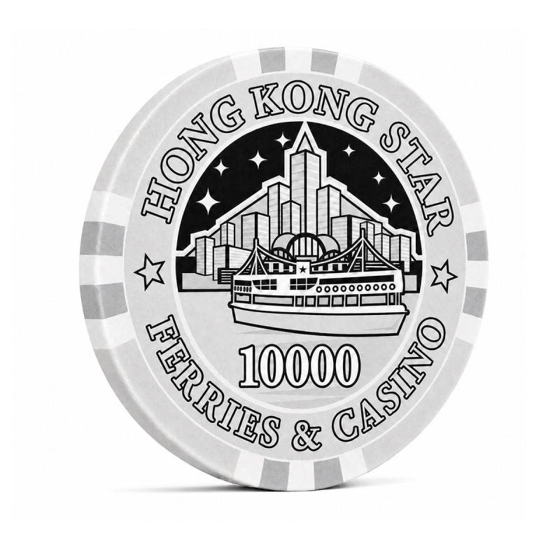 Ficha de póker "HONG KONG STAR 10000" - de cerámica - 10g