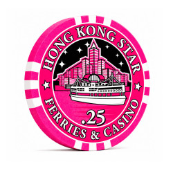 Jeton de poker "HONG KONG STAR 0.25" - en céramique - 10g