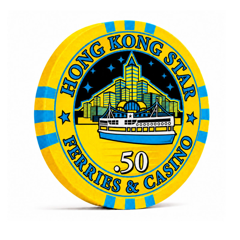 Żeton do pokera "HONG KONG STAR 0.50" - z ceramiki - 10g