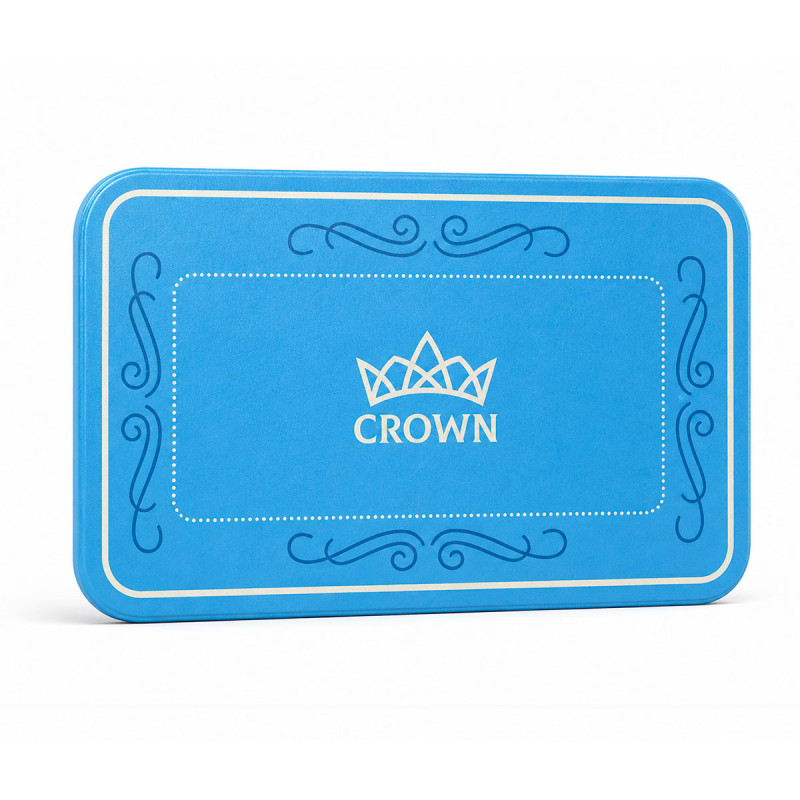 Targa da poker "CROWN OF LAUREL BLUE" - in ceramica - 75 mm x 45 mm x 3,3 mm
