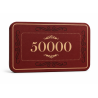 Poker plaque "CROWN OF LAUREL 50000" - ceramic - 75 mm x 45 mm x 3.3 mm