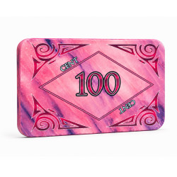 Plaque de poker "MARBRE 100" – en céramique – 8,5x5,2 cm