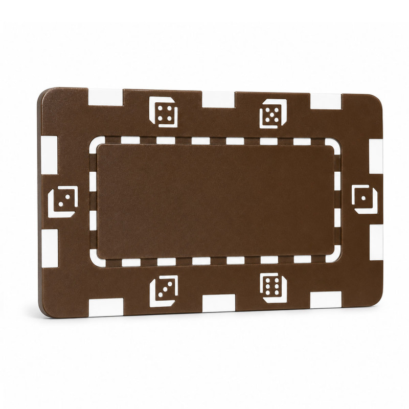 Poker chip "BROWN DICE" - ABS plastic - 75 mm x 45 mm