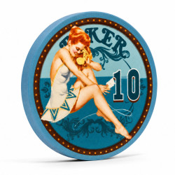 Poker chip "60's BEAUTY 10"...