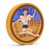 Gettone da poker "VINTAGE BEAUTY 1000" - 12g - 43mm - in ceramica - in vendita singolarmente.