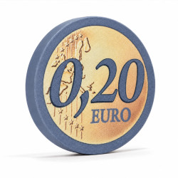 Ficha de poker "EURO 0.20"...