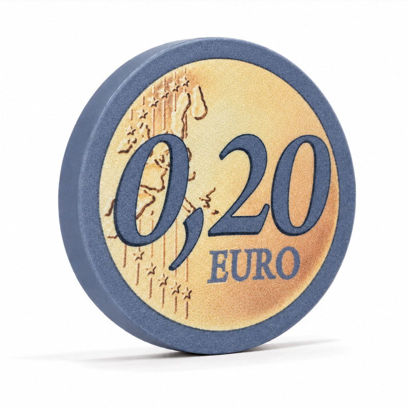 Jeton de poker "EURO 0.20" – en céramique – 10g – en vente à l'unité