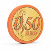 Jeton de poker "EURO 0.50" – en céramique – 10g – en vente à l'unité