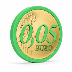 Jeton de poker "EURO 0.05" – en céramique – 10g – en vente à l'unité