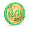 Ficha de pôquer "EURO 0.05" - em cerâmica - 10g - à venda unitária