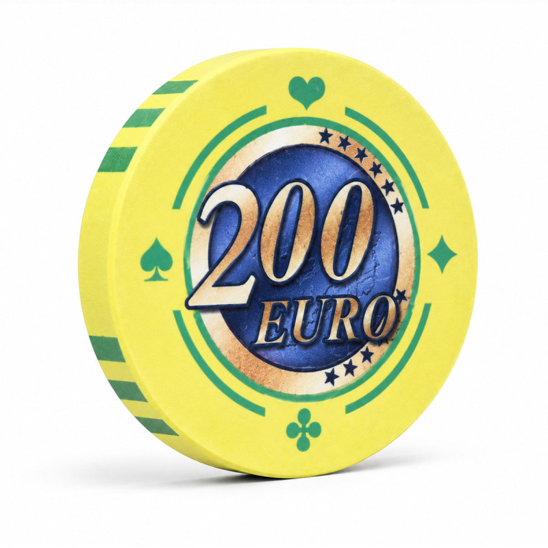 Spelmarker för Cash Game "EURO - SERIE 1 - 200" - Begränsad upplaga - i keramik - 10g