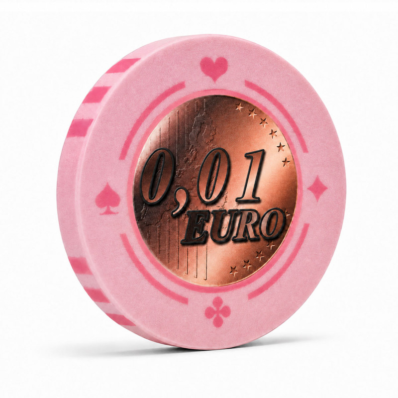 Spielmarken für Cash Game "EURO - SERIE 1 - 0,01" - Limited Edition - aus Keramik - 10g