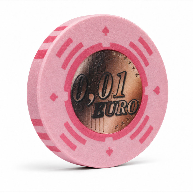 Gettone da Cash Game "EURO - SERIE 2 - 0.01" - Edizione limitata - in ceramica - 10g