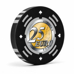 Jeton de Cash Game "EURO - SÉRIE 2 - 25" - Edition limitée - en céramique - 10g
