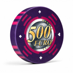 Jeton de Cash Game "EURO - SÉRIE 2 - 500" - Edition limitée - en céramique - 10g
