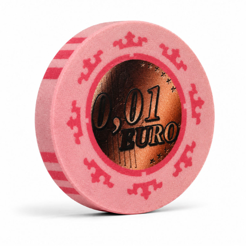 "Cash Game Marker 'EURO - SERIES 3 - 0.01' - Begränsad upplaga - i keramik - 10g"