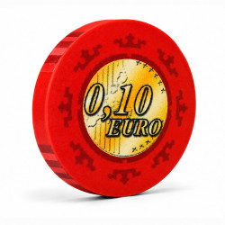 Jeton de Cash Game "EURO - SÉRIE 3 - 0.10" - Edition limitée - en céramique - 10g