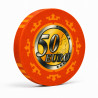 Ficha de Jogo em Dinheiro "EURO - SÉRIE 3 - 50" - Edição Limitada - em cerâmica - 10g
