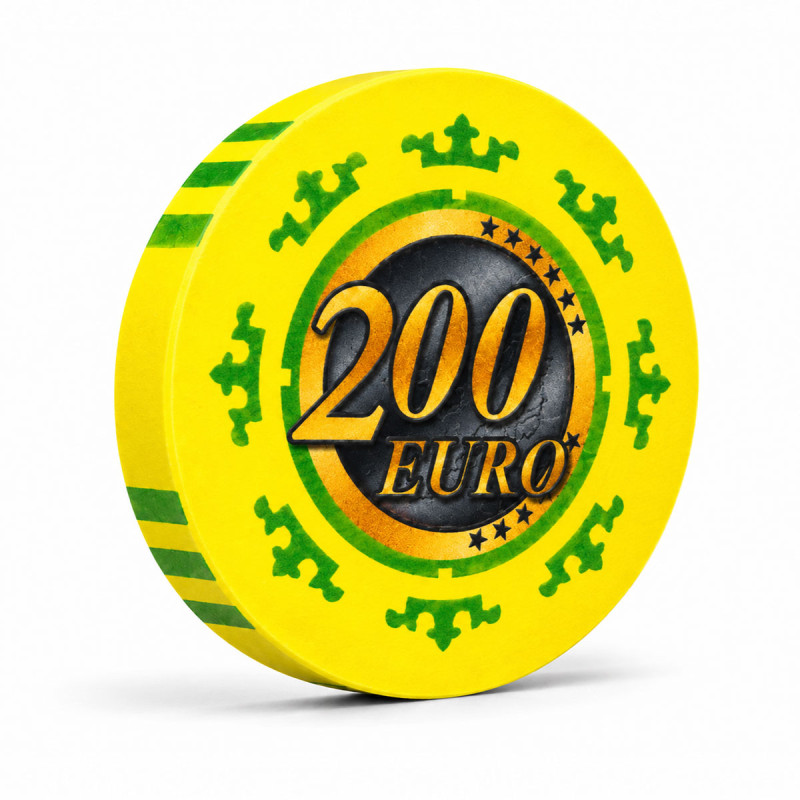 Ficha de Cash Game "EURO - SERIE 3 - 200" - Edición limitada - de cerámica - 10g.