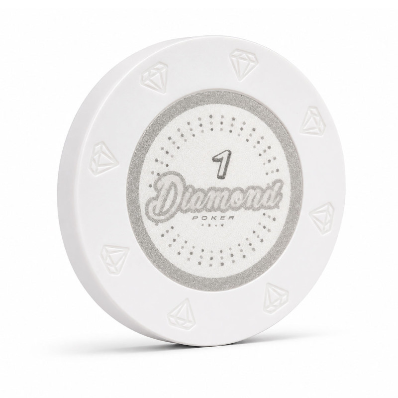 Jeton de poker "DIAMOND 1" - 14g - en clay composite avec insert métal - en vente à l'unité