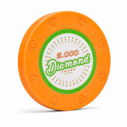 Jeton de poker "DIAMOND 2000" - 14g - en clay composite avec insert métal - en vente à l'unité