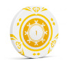 Ficha de póker "SUNSHINE VALOR 1" - 14g - de compuesto de arcilla con inserto de metal - disponible para la venta individual.