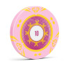 Ficha de pôquer "SUNSHINE VALOR 10" - 14g - em compósito de argila com inserção de metal - à venda individualmente.