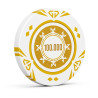 Pokerfiche "SUNSHINE WAARDE 100.000" - 14g - in kleicomposiet met metalen inzetstuk - te koop per stuk