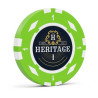 Ficha de pôquer "HERITAGE 1" - 14g - em compósito de argila com inserção de metal - à venda individualmente