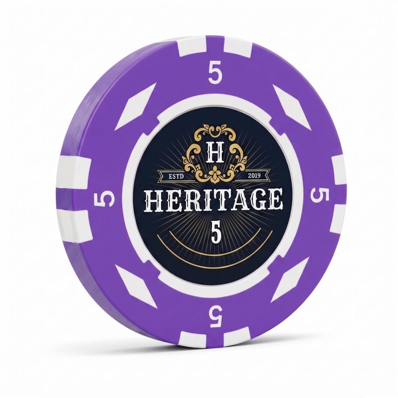 Żeton do pokera "HERITAGE 5" - 14g - z kompozytu gliny z wkładką metalową - dostępny na sztuki