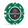 Żeton do pokera "HERITAGE 25" - 14g - z mieszaniny gliny z wkładką metalową - na sprzedaż pojedynczo