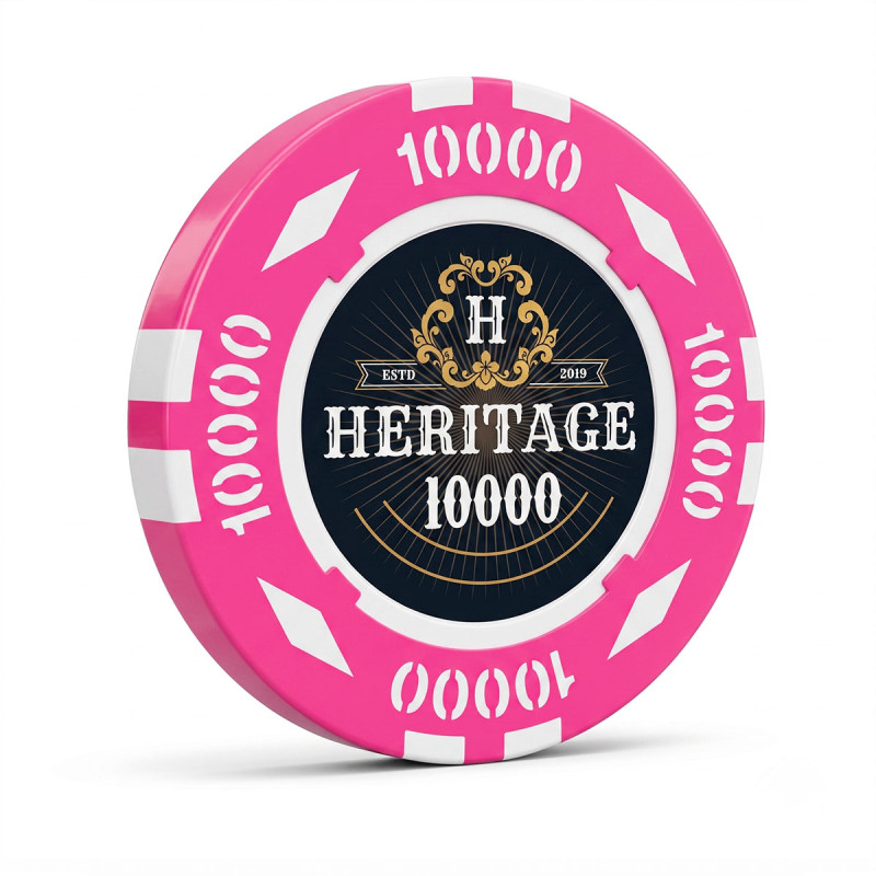Ficha de pôquer "HERITAGE 10000" - 14g - em compósito de argila com inserção de metal - à venda unitariamente