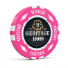 Ficha de pôquer "HERITAGE 10000" - 14g - em compósito de argila com inserção de metal - à venda unitariamente