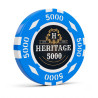 Poker Chip "HERITAGE 5000" - 14g - aus Ton-Verbundstoff mit Metalleinsatz - einzeln erhältlich