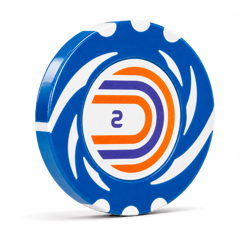 Ficha de póquer "TWISTER VALUE 2" - 14g - em compósito de argila com inserção de metal - à venda unitário.