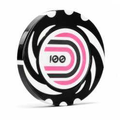 Jeton de poker "TWISTER VALEUR 100" - 14g - en clay composite avec insert métal - en vente à l'unité