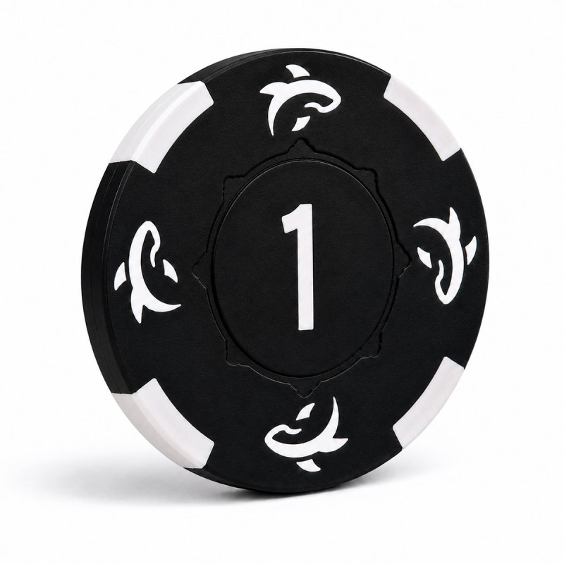 25-piece poker chip set "KILLER SHARK 1" - made of clay composite with metal insert - 14g