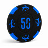 Roll of 25 poker chips "KILLER SHARK 50" - in clay composite with metal insert - 14g