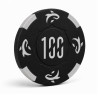 Roll of 25 "KILLER SHARK 100" poker chips - made of clay composite with metal insert - 14g