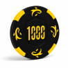 Pokerset "KILLER SHARK 1000" - 25 Stück - aus Ton-Verbundstoff mit Metalleinsatz - 14 g