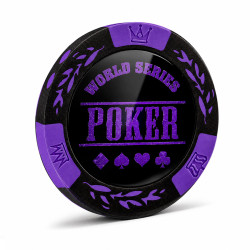 Jetons de poker "WORLD SERIES VIOLET" – en clay composite avec insert métal – 14g – rouleau de 25 jetons