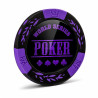 Pokerchips "WORLD SERIES PURPLE" - i lera-komposit med metallinlägg - 14g - rulle med 25 chips.