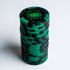 Pokers marker "WORLD SERIES GREEN" - i lera sammansatta med metallinlägg - 14 g - 25 marker i rulle