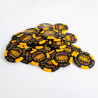 Jetons de poker "WORLD SERIES JAUNE" – en clay composite avec insert métal – 14g – rouleau de 25 jetons