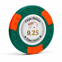 Jeton de poker "LAS VEGAS 0.25" - en clay composite avec insert métal - 14g – en vente à l'unité