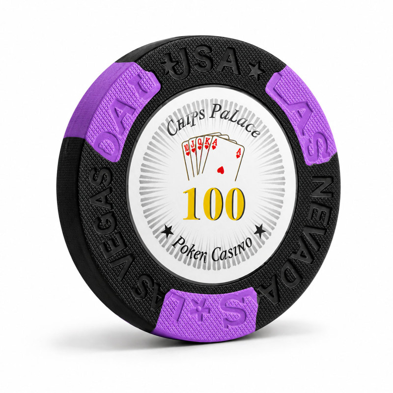Pokermarker "LAS VEGAS 100" - i lera komposit med metallinlägg - 14g - säljs styckvis