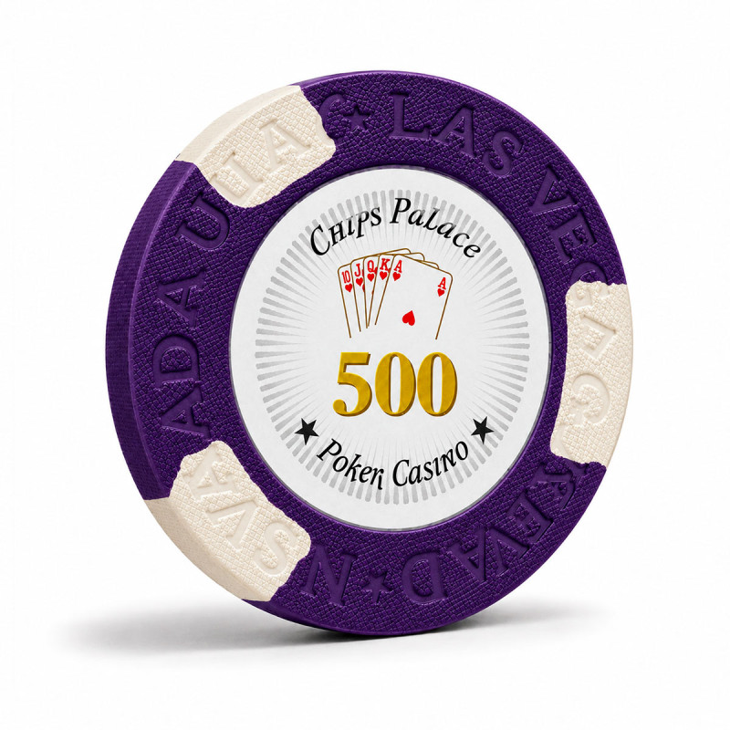 Ficha de póker "LAS VEGAS 500" - de compuesto de arcilla con inserción de metal - 14g - a la venta por unidad
