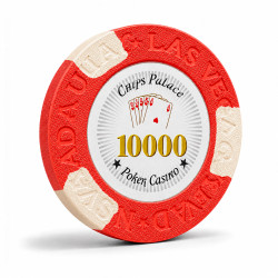 Jeton de poker "LAS VEGAS 10 000" - en clay composite avec insert métal - 14g – en vente à l'unité